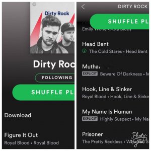 head bent dirty rock on spotify