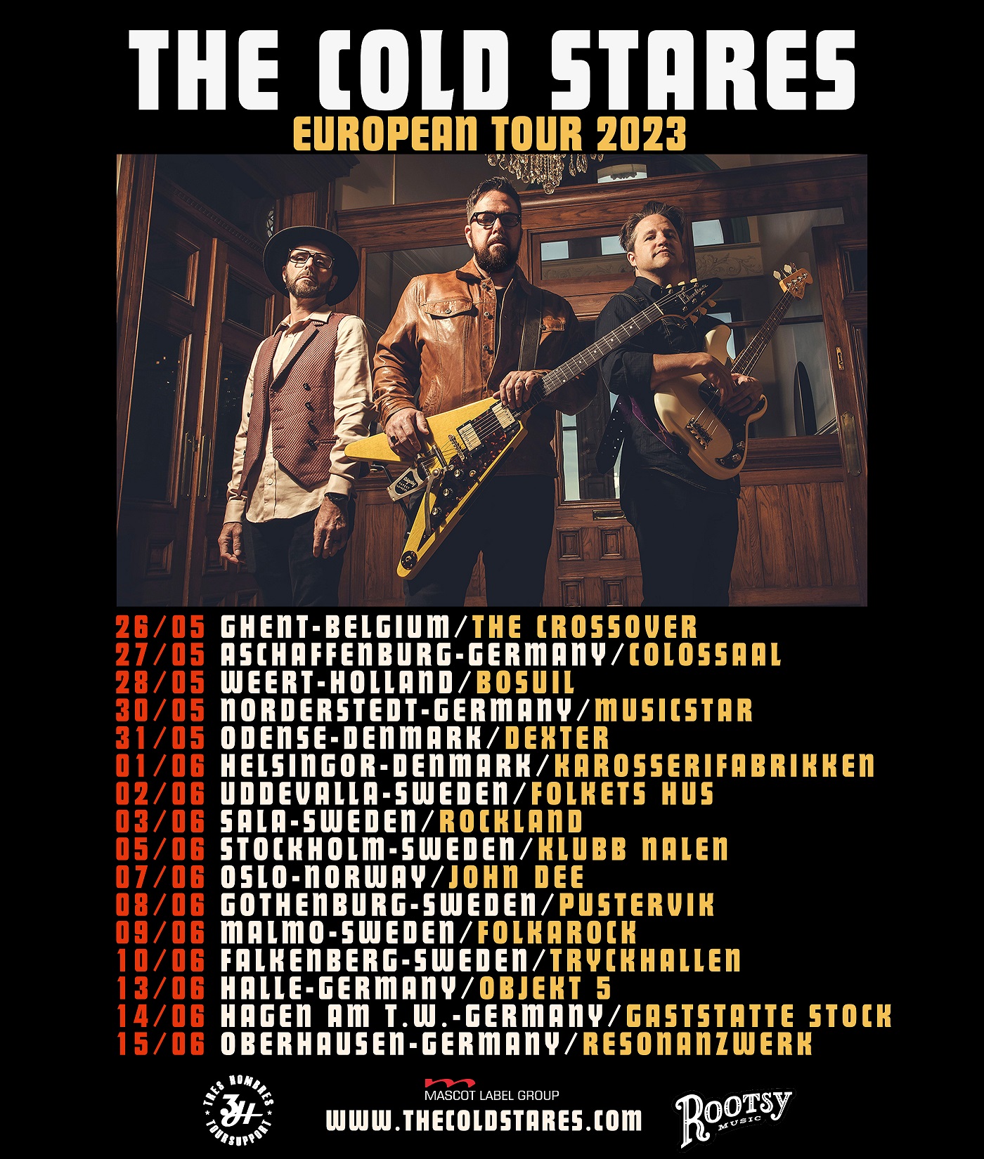 The Cold Stares 2023 European Tour Dates